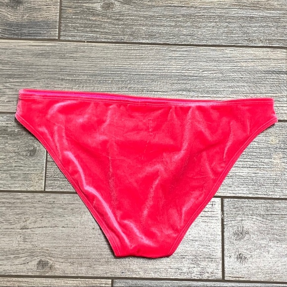 NEW California Waves Pink Crushed Velvet Bikini Bottoms XL X-Large Velour Swim - Picture 4 of 6